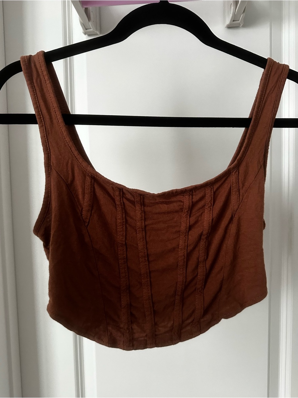 SHEIN Rust Brown Cropped Tank Top